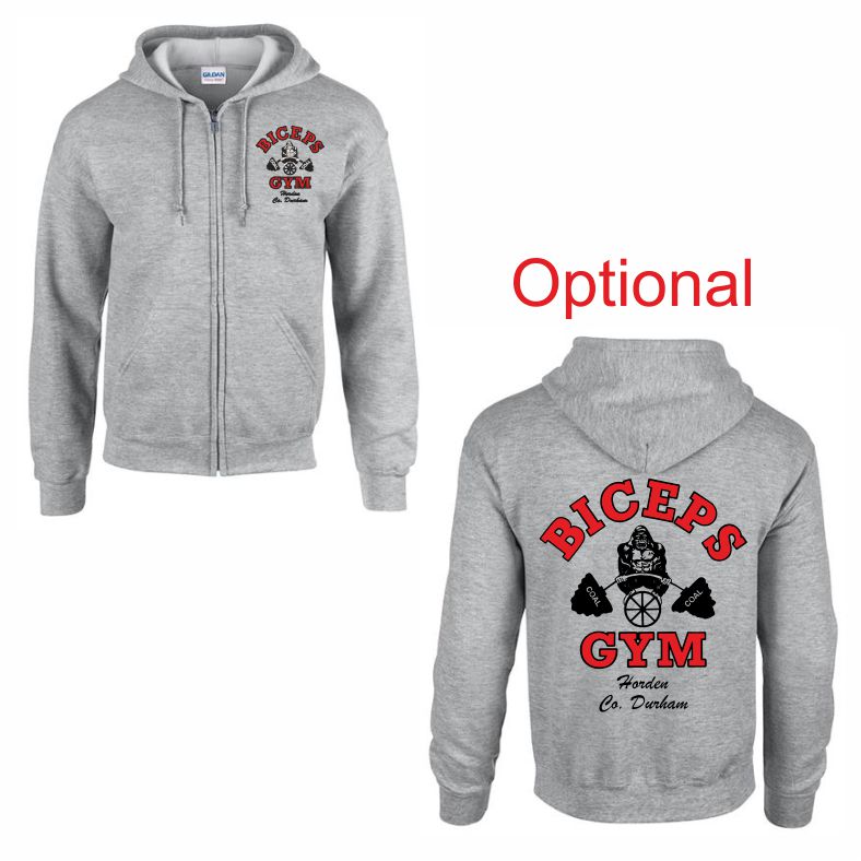  Biceps Gym - Zip Hooded Sweatshirt